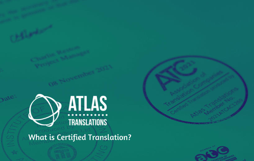 What Is Certified Translation 